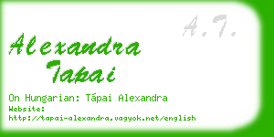 alexandra tapai business card