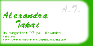 alexandra tapai business card